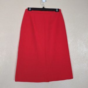 L&K Vintage Vibrant Red Midi Skirt Women's Size 12